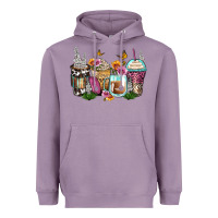 Lavender floral coffee cups Heavyweight Hoodie - Zillion Design Studio