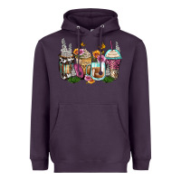 Plum floral coffee cups Heavyweight Hoodie - Zillion Design Studio