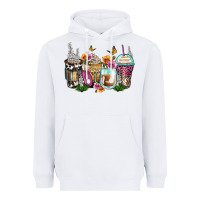 White floral coffee cups Heavyweight Hoodie - Zillion Design Studio