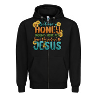 Black don't worry honey 'round here we Zipper Hoodie - MaliasSmallBusiness