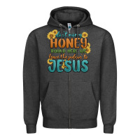 Charcoal Heather don't worry honey 'round here we Zipper Hoodie - MaliasSmallBusiness