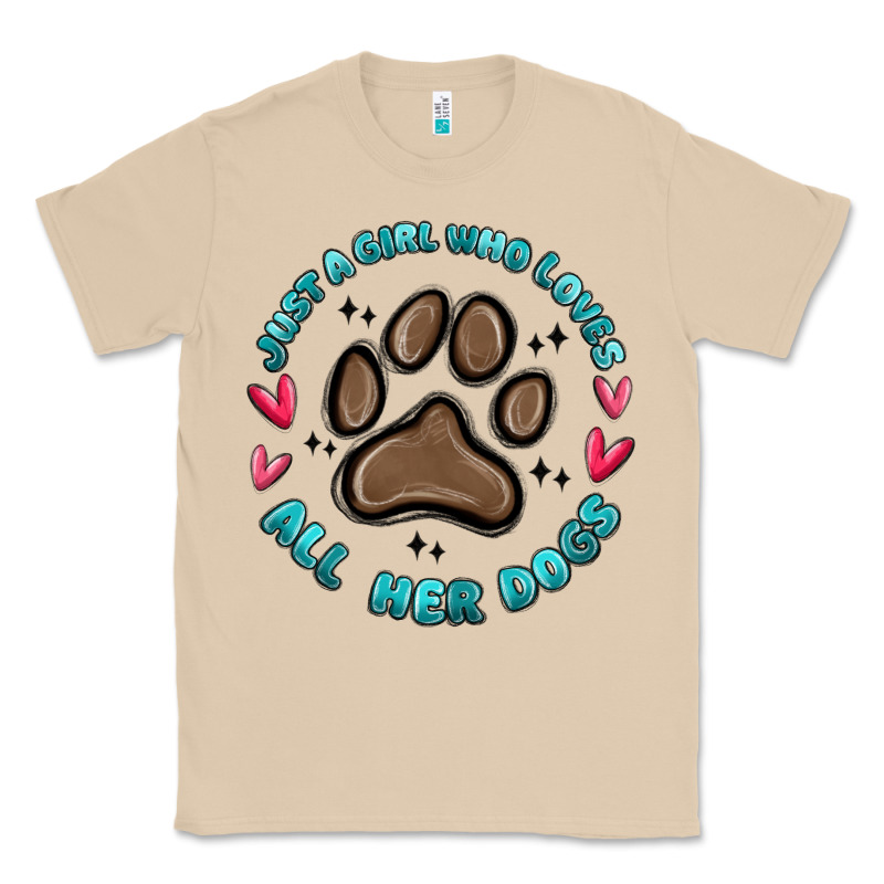 Just A Girl Who Loves All Her Dogs Classic Tee by MaliasSmallBusiness | Teevron