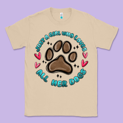 Classic Tee just a girl who loves all her dogs