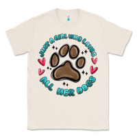 Natural just a girl who loves all her dogs Classic Tee - MaliasSmallBusiness