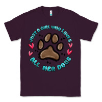 Plum just a girl who loves all her dogs Classic Tee - MaliasSmallBusiness