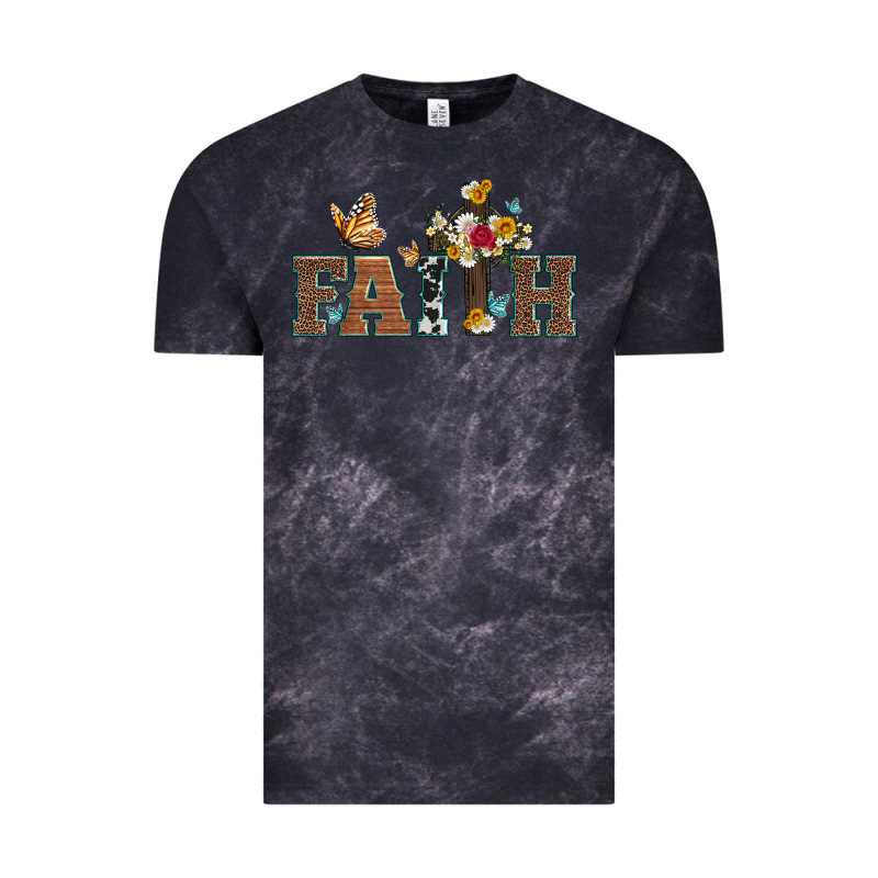 Faith Cross And Butterfly With Sunflower Leopard And Roses Vintage Tee by Artiststas | Teevron