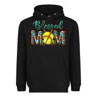 Black western blessed mom with softball Heavyweight Hoodie - texasbilliewilder