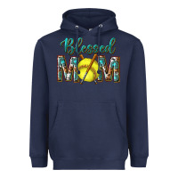Navy western blessed mom with softball Heavyweight Hoodie - texasbilliewilder
