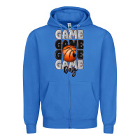 True Royal game day basketball bal Zipper Hoodie - MaliasSmallBusiness