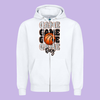 Zipper Hoodie game day basketball bal