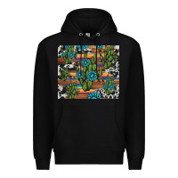 Black cactus gemstone Premium Hoodie - AdoDesignShop