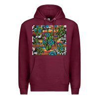 Burgundy cactus gemstone Premium Hoodie - AdoDesignShop