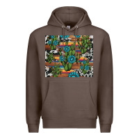 Coffee cactus gemstone Premium Hoodie - AdoDesignShop