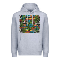 Heather Grey cactus gemstone Premium Hoodie - AdoDesignShop