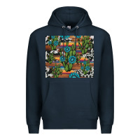 Navy cactus gemstone Premium Hoodie - AdoDesignShop