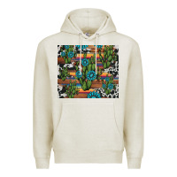 Oatmeal Heather cactus gemstone Premium Hoodie - AdoDesignShop