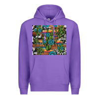 Purple cactus gemstone Premium Hoodie - AdoDesignShop