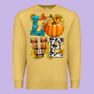 Love Pumpkin Premium Sweatshirt Designed By Hra Design Shop