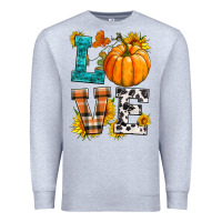 Heather Grey love pumpkin Premium Sweatshirt - HRA Design Shop