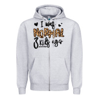 Heather Grey i was normal three kids ago momlife Zipper Hoodie - MaliasSmallBusiness