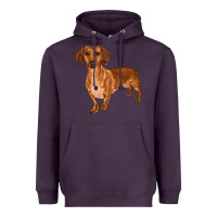 Plum dachshund Heavyweight Hoodie - RanaPortraitStore