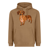 Toasted Coconut dachshund Heavyweight Hoodie - RanaPortraitStore