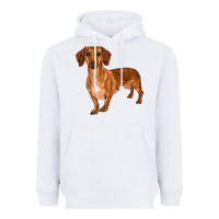 White dachshund Heavyweight Hoodie - RanaPortraitStore