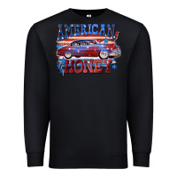 Black American honey 4th of july Premium Sweatshirt - CowGirlArtShop