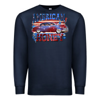 Navy American honey 4th of july Premium Sweatshirt - CowGirlArtShop