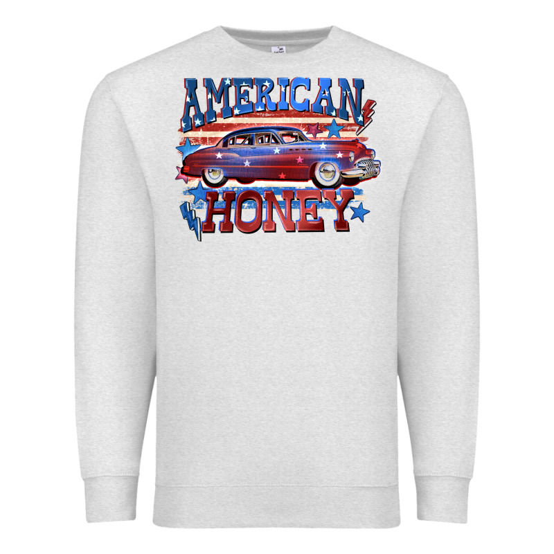 American Honey 4th Of July Premium Sweatshirt by CowGirlArtShop | Teevron