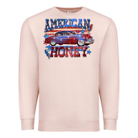 Pale Pink American honey 4th of july Premium Sweatshirt - CowGirlArtShop