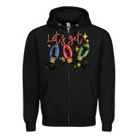 Black let's get lit Zipper Hoodie - MaliasSmallBusiness