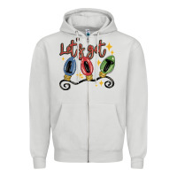 Dove Grey let's get lit Zipper Hoodie - MaliasSmallBusiness