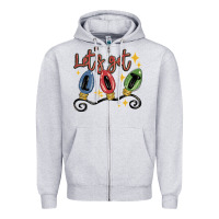 Heather Grey let's get lit Zipper Hoodie - MaliasSmallBusiness