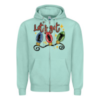 Seafoam let's get lit Zipper Hoodie - MaliasSmallBusiness
