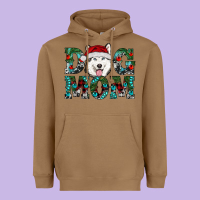 Christmas Dog Mom Husky Heavyweight Hoodie Designed By Ranaportraitstore
