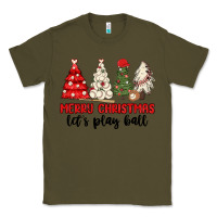 Army Green merry christmas let s play ball baseball Classic Tee - MaliasSmallBusiness