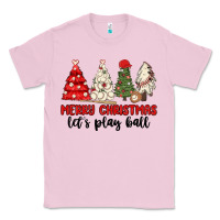 Bubblegum Pink merry christmas let s play ball baseball Classic Tee - MaliasSmallBusiness