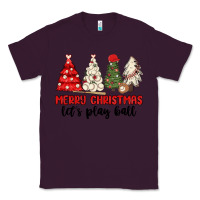 Plum merry christmas let s play ball baseball Classic Tee - MaliasSmallBusiness