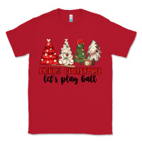 Red merry christmas let s play ball baseball Classic Tee - MaliasSmallBusiness