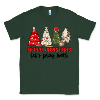 Sports Green merry christmas let s play ball baseball Classic Tee - MaliasSmallBusiness
