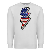 Dove Grey American lightning bold 4th of july Premium Sweatshirt - CowGirlArtShop