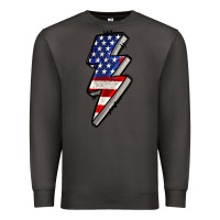 Smoke American lightning bold 4th of july Premium Sweatshirt - CowGirlArtShop