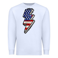 White American lightning bold 4th of july Premium Sweatshirt - CowGirlArtShop