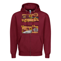 Burgundy custom name kitchen tools Zipper Hoodie - MaliasSmallBusiness