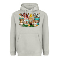 Farm Animals Coffee Cups Heavyweight Hoodie | Teevron