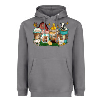 Storm farm animals coffee cups Heavyweight Hoodie - Zillion Design Studio