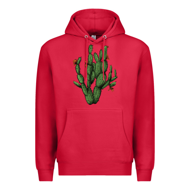 Cactus With Flowers Premium Hoodie by AdoDesignShop | Teevron