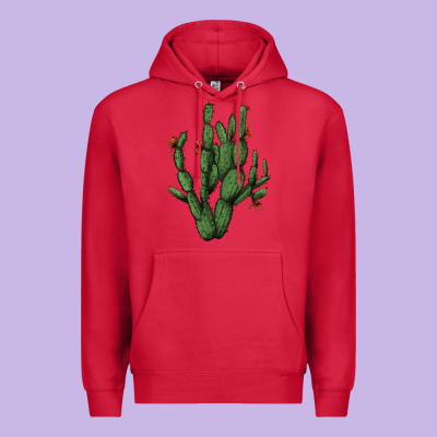 Cactus With Flowers Premium Hoodie Designed By Adodesignshop