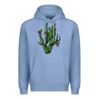 Colony Blue cactus with flowers Premium Hoodie - AdoDesignShop